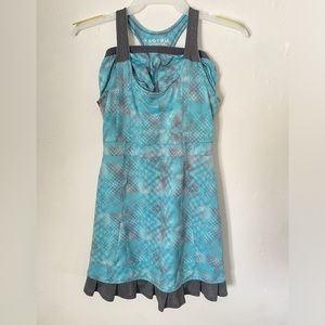 Soybu Womens Dress Blue White Gray Athletic Tennis Shelf Bra Size L